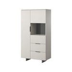 BEST MOBILIER Canterbury - vitrine - beige - 170 cm. Coloris disponibles : Beige