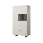 BEST MOBILIER Canterbury - vitrine - beige - 2 portes et 2 tiroirs - 170 cm. Coloris disponibles : Beige