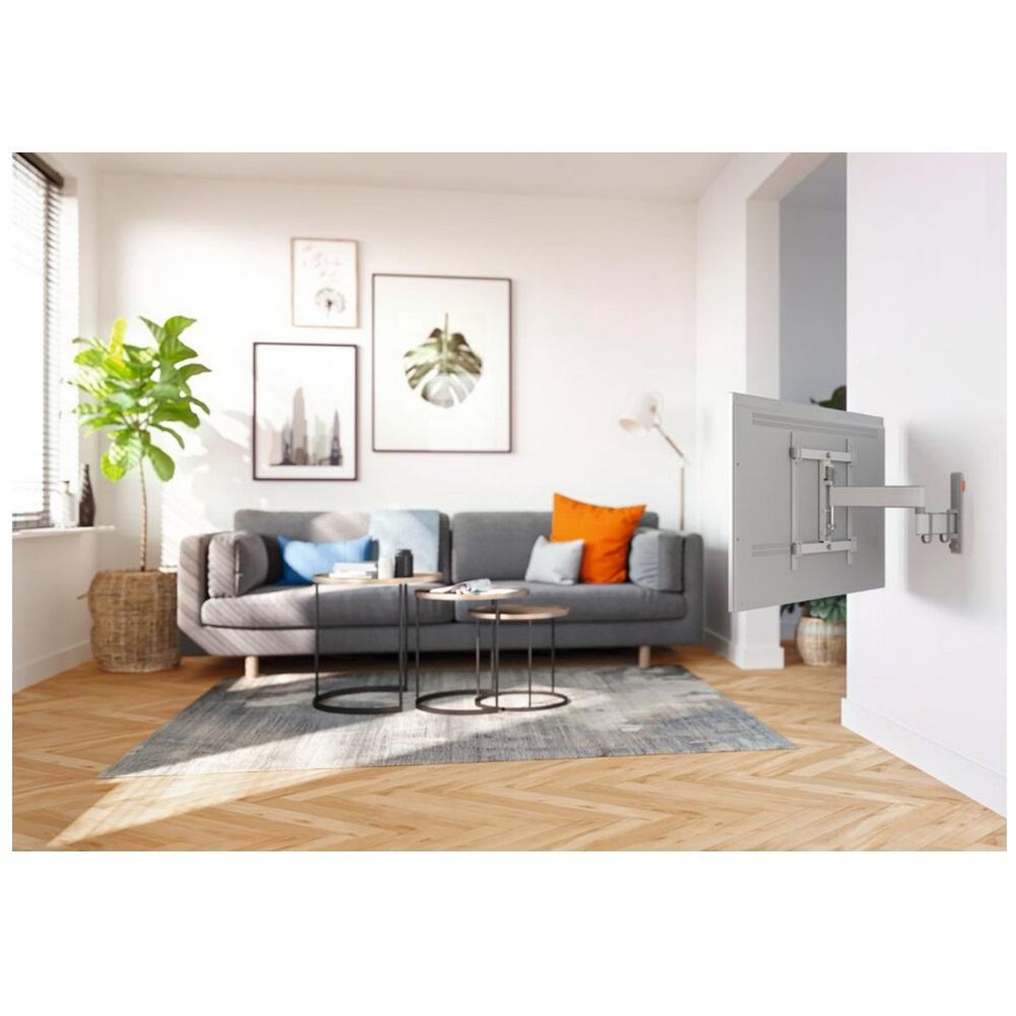 Voir la diapositive 3 : Vogel's Support mural inclinable/orientable pour écrans 32  à 65  blanc - tvm3445wht