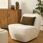 Voir la diapositive 2 : ATMOSPHERA Chauffeuse en tissu chenille MINARI - Blanc