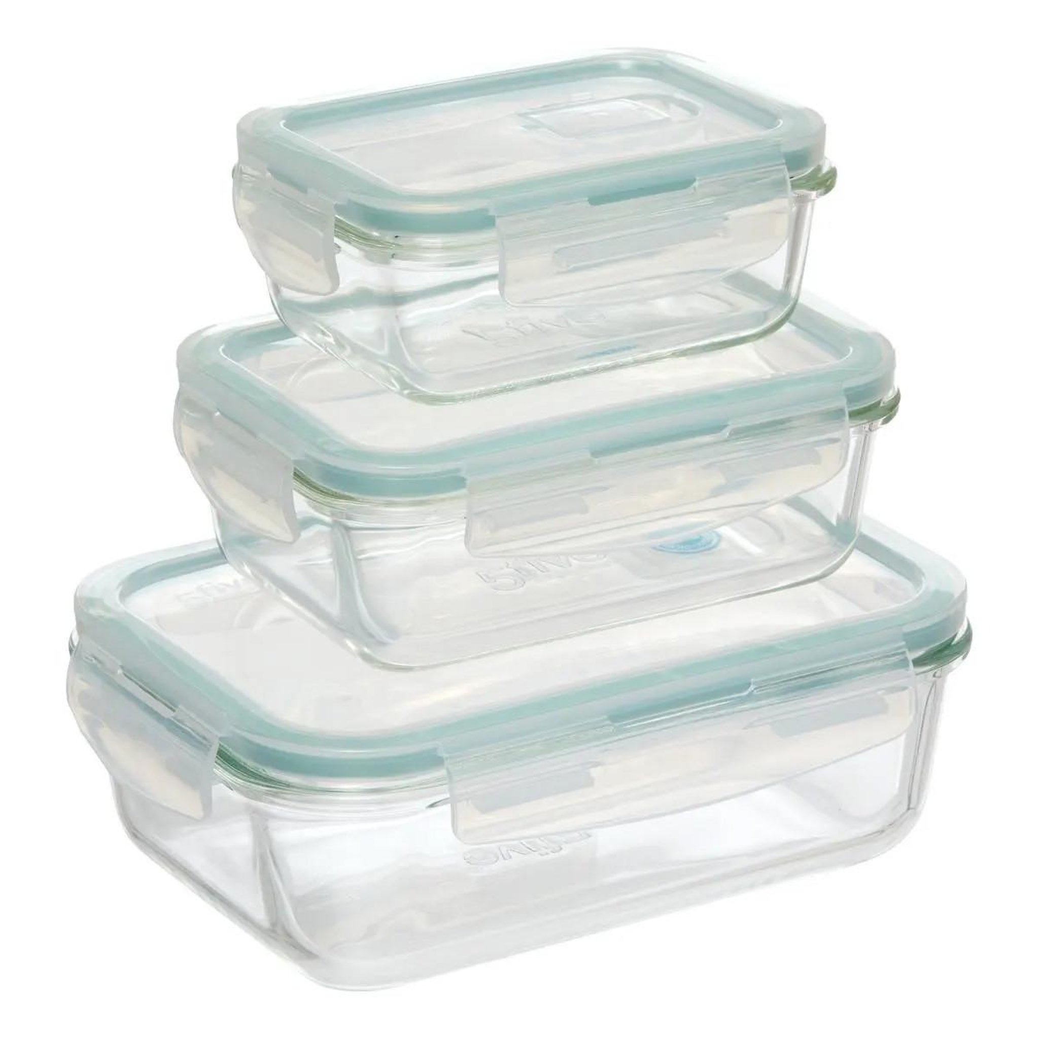 FIVE Lot de 3 Boîtes de Conservation  Clipeat  19cm Bleu