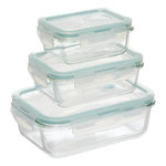 FIVE Lot de 3 Boîtes de Conservation  Clipeat  19cm Bleu