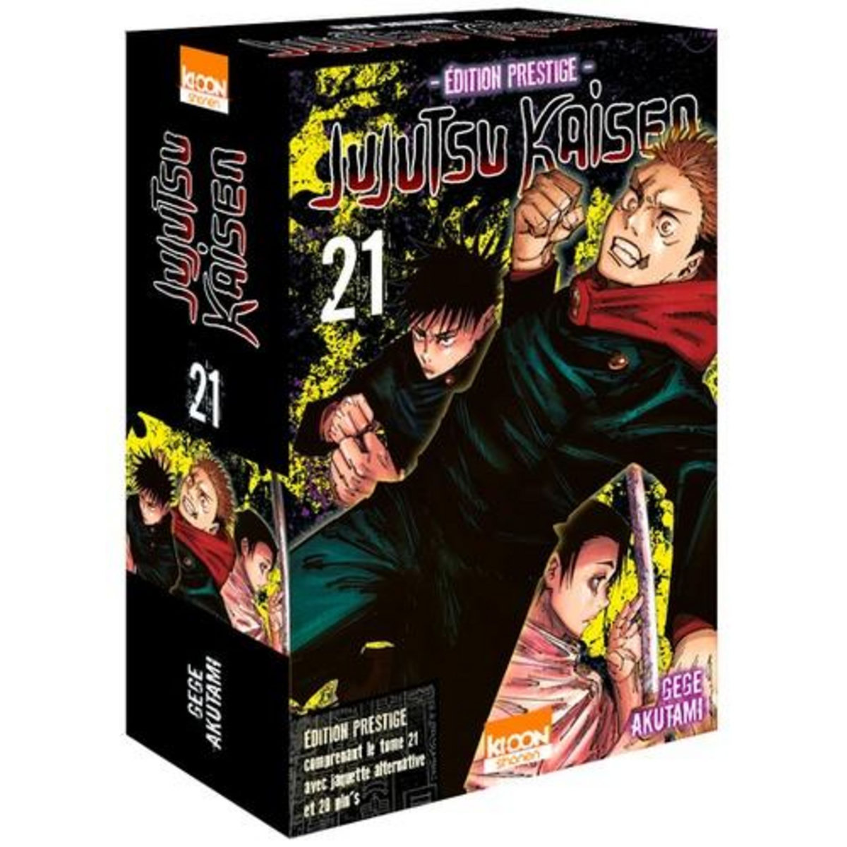 JUJUTSU KAISEN TOME 21 : TOKYO 2 : GRANDE CHANCE. COFFRET AVEC UNE JAQUETTE ALTERNATIVE REVERSIBLE ET 20 PIN'S, EDITION DE LUXE, Akutami Gege