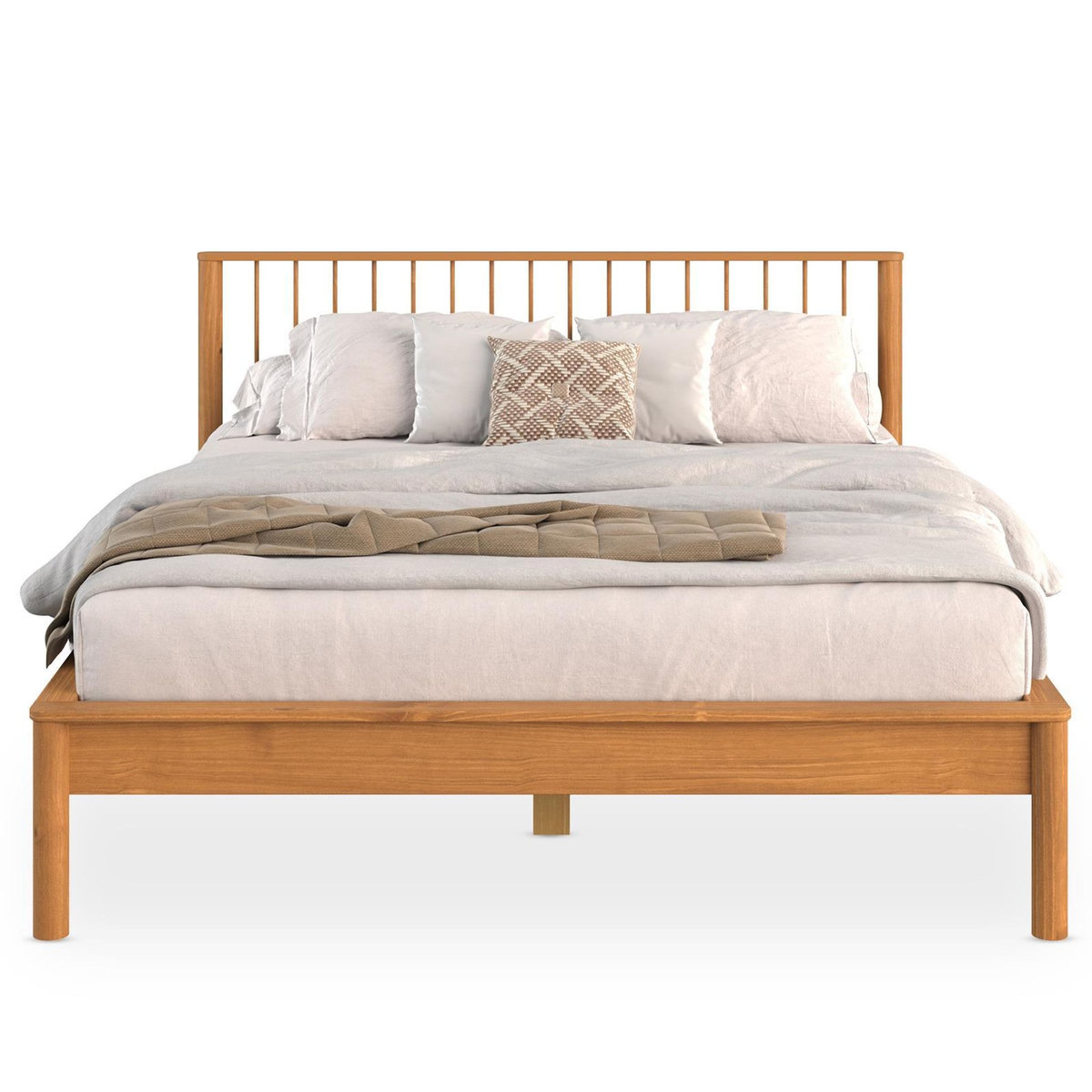 IDIMEX Lit 140 x 200 avec sommier APOANA en bois massif