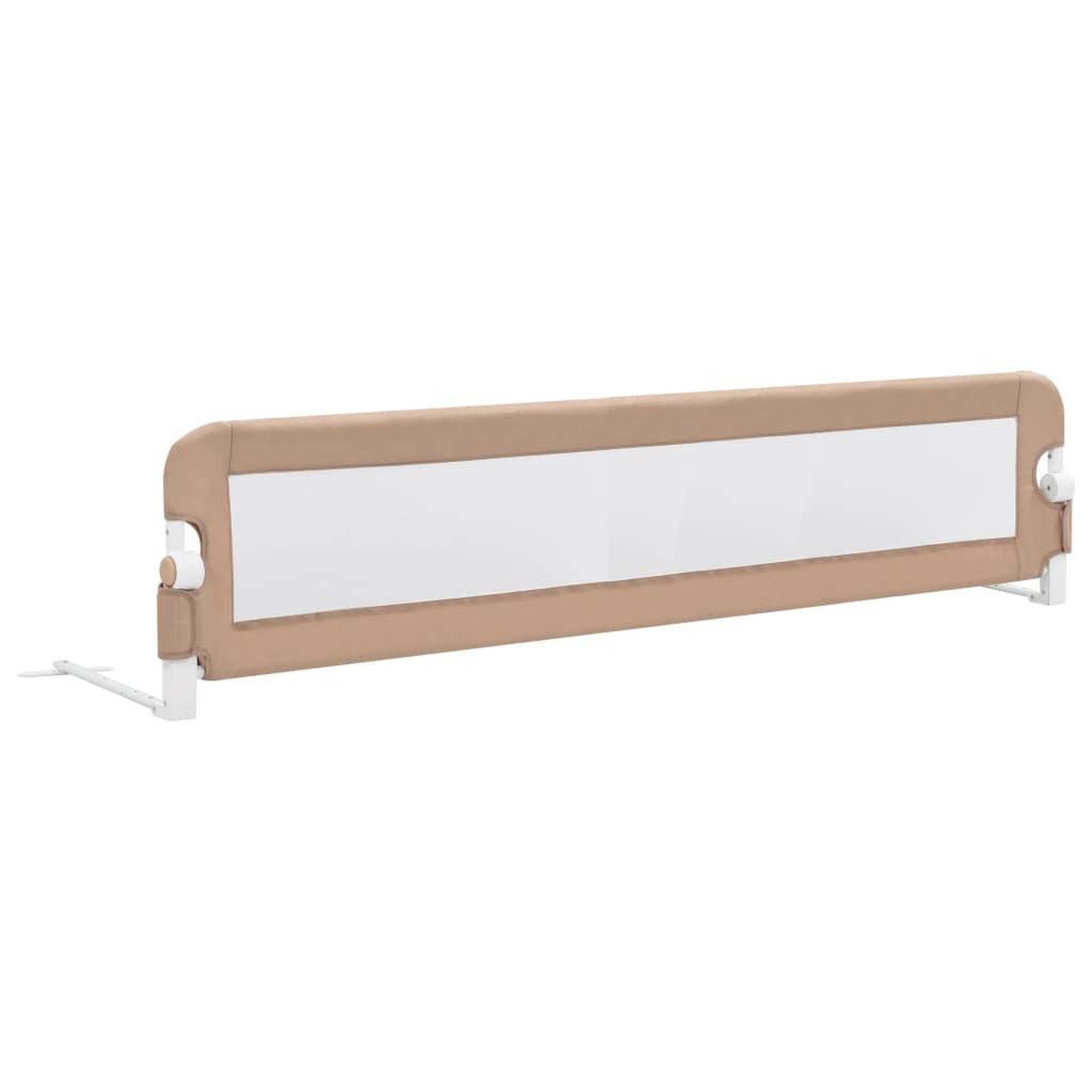 Voir la diapositive 2 : VIDAXL Barriere de securite de lit d'enfant Taupe 180x42 cm Polyester