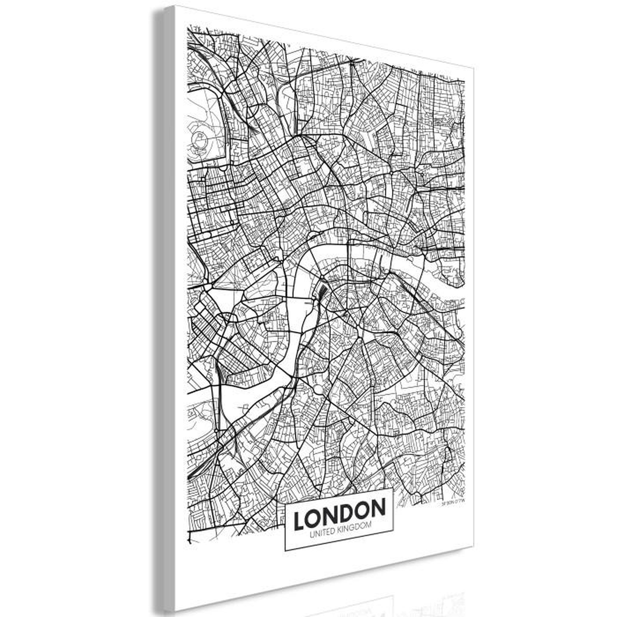 Paris Prix Tableau Imprimé  Map of London. Coloris disponibles : Multicolore