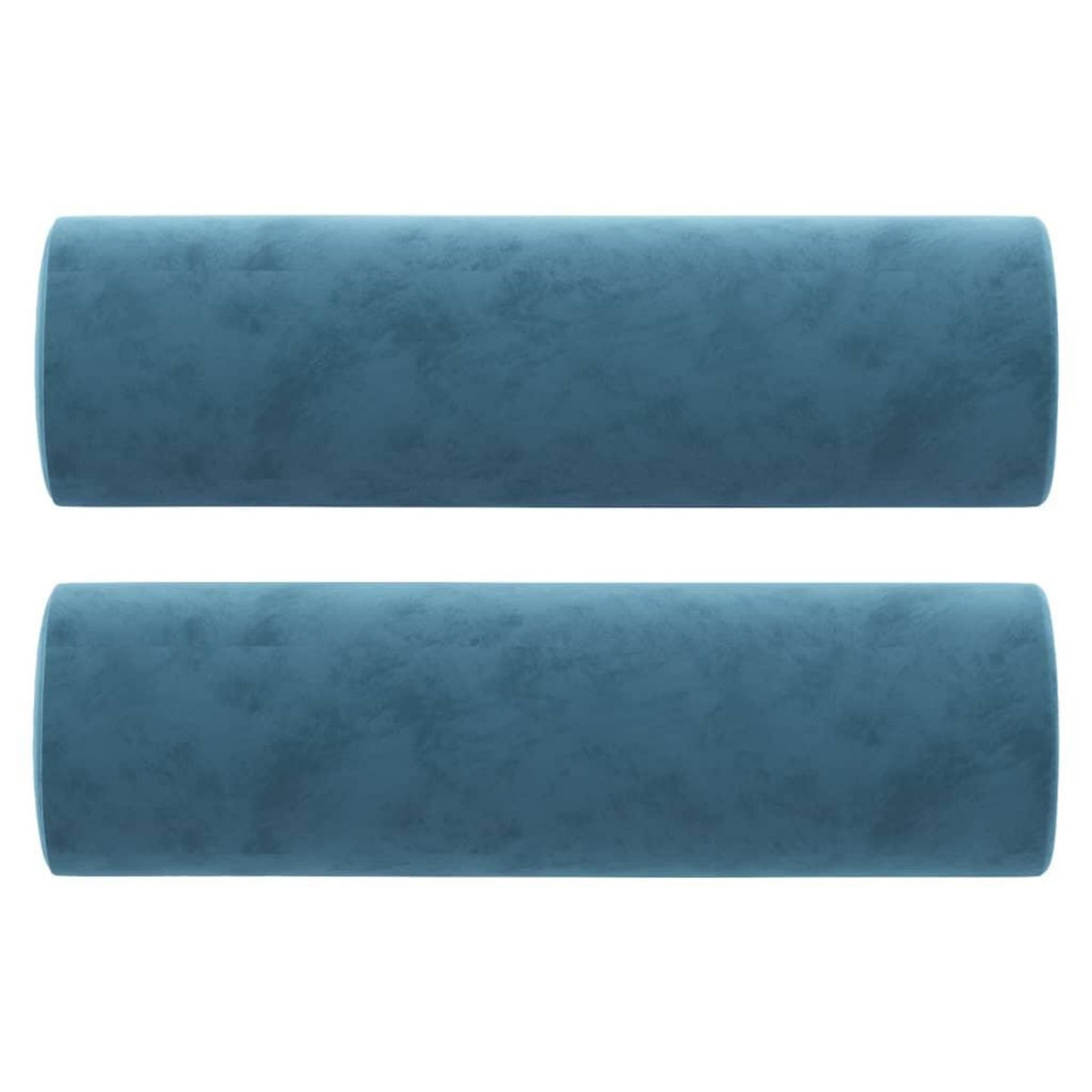 VIDAXL Canape 2 places avec oreillers decoratifs bleu 140 cm velours