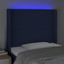 Voir la diapositive 4 : VIDAXL Tete de lit a LED Bleu 83x16x118/128 cm Tissu