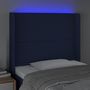 Voir la diapositive 4 : VIDAXL Tete de lit a LED Bleu 83x16x118/128 cm Tissu