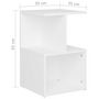 Voir la diapositive 6 : VIDAXL Table de chevet blanc 35x35x55 cm bois ingenierie