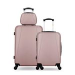 HERO HERO - Lot de 3 - Valise weekend, valise cabine et vanity LANZAROTE. Coloris disponibles : Noir, Bleu, Rouge, Rose, Gris