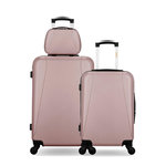 HERO HERO - Lot de 3 - Valise weekend, valise cabine et vanity LANZAROTE. Coloris disponibles : Gris, Bleu, Rose, Rouge, Noir