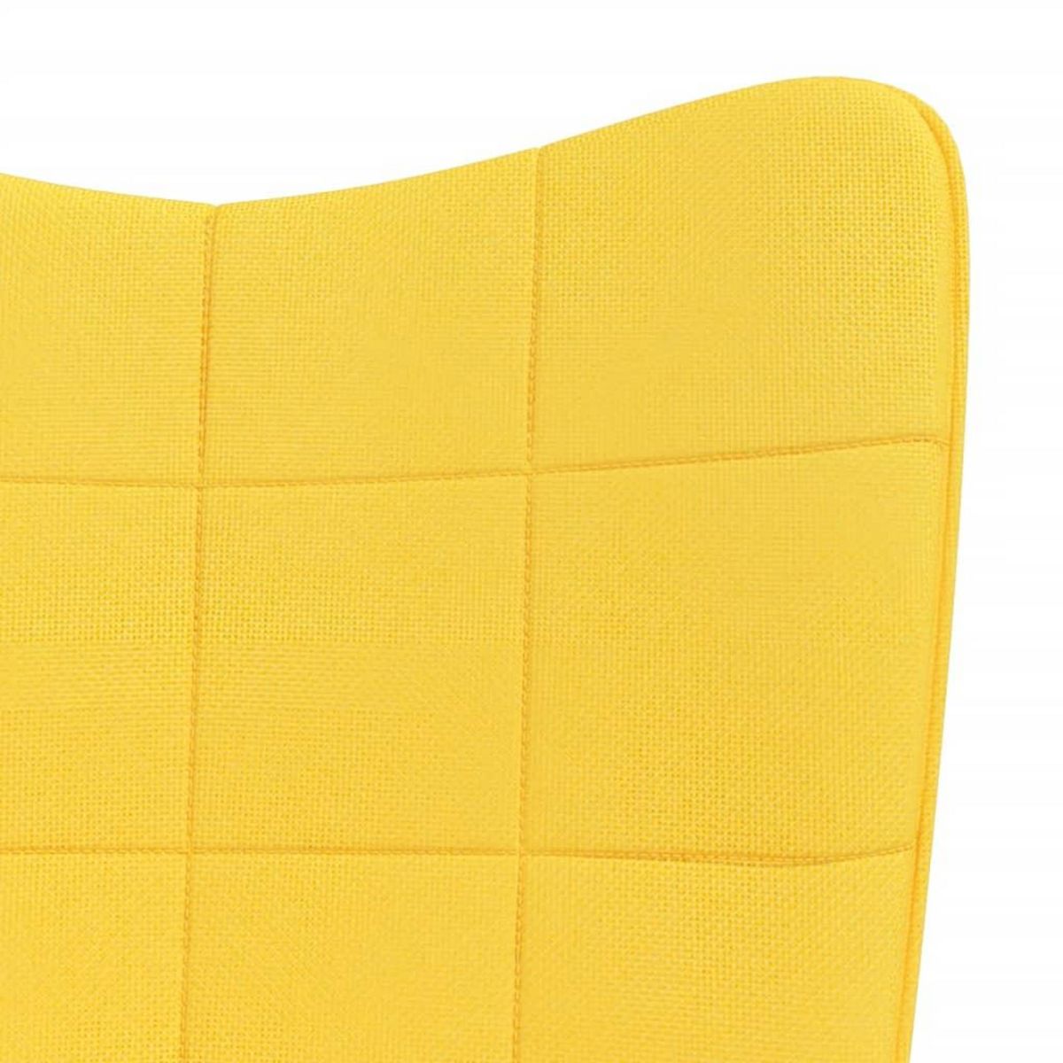 VIDAXL Chaise a bascule Jaune moutarde Tissu