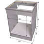 Voir la diapositive 3 : Brandy Best Meuble 60CM POUR ENCASTREMENT silver