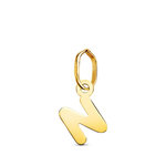 L'ATELIER D'AZUR Pendentif Or 18 Carats 750 Jaune - Initiale Lettre  N  - Chaine Offerte