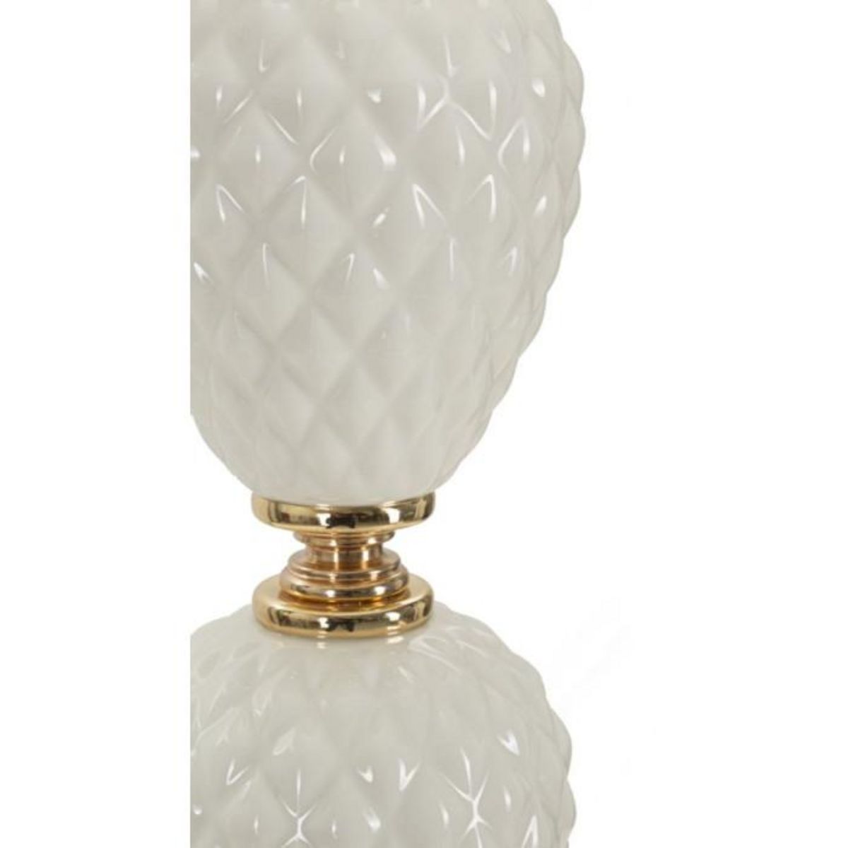 Paris Prix Lampe à Poser en Céramique  Annunziata  57cm Blanc & Or