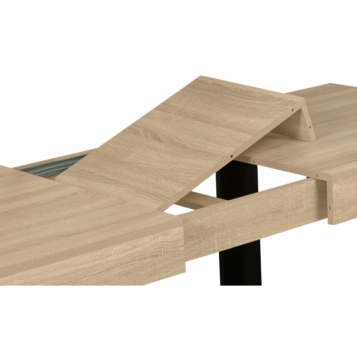 Table de séjour salle à manger extensible style industriel 160/200 cm MILTON