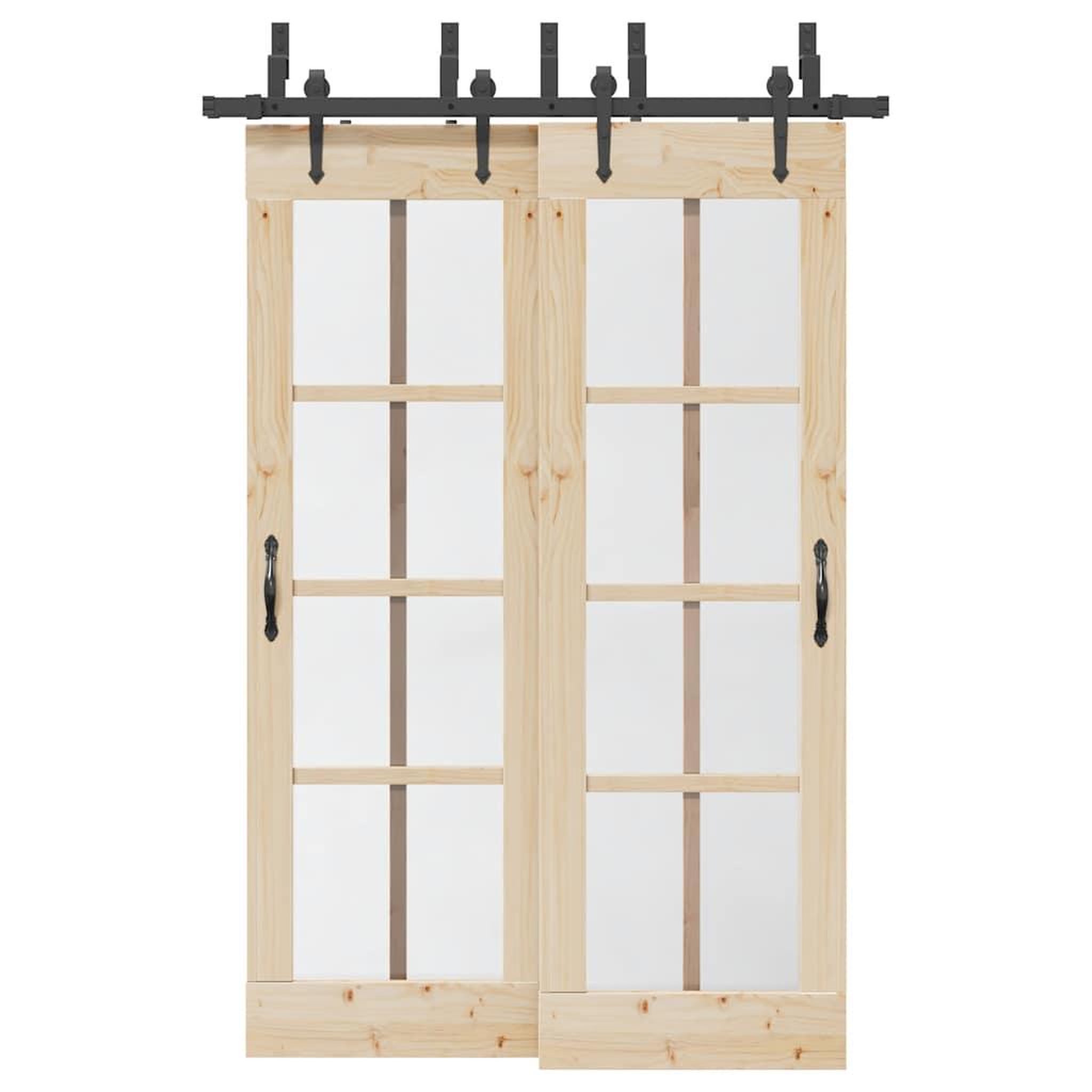 VIDAXL Kit de quincaillerie de porte coulissante 152,5 cm acier noir