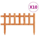VIDAXL Bordure de jardin 10 pcs Bois de sapin 4,4 m