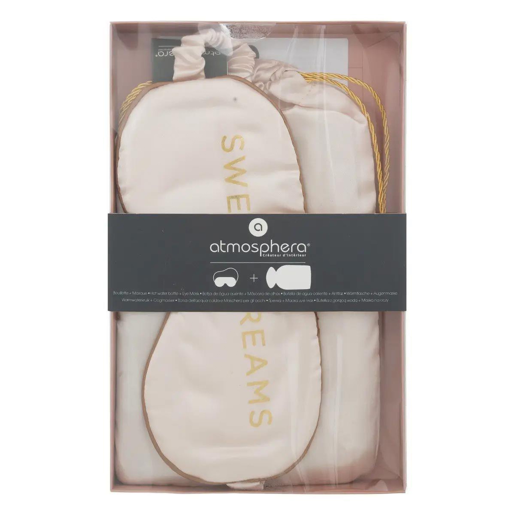 Voir la diapositive 3 : ATMOSPHERA Masque & bouillotte  sweet dreams  23cm rose