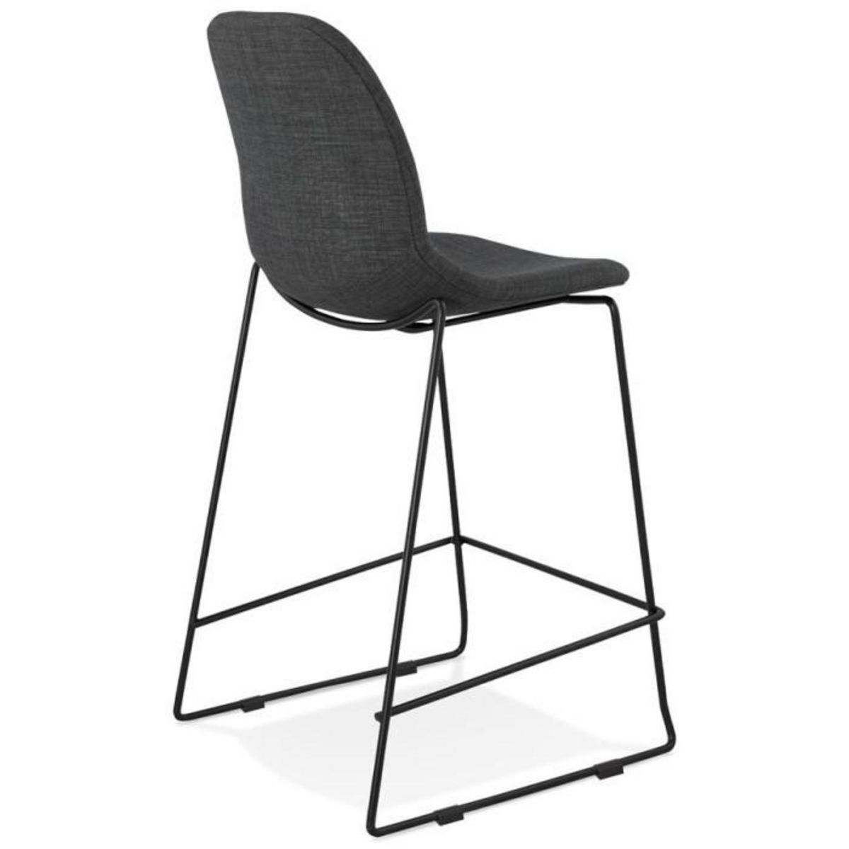 Paris Prix Tabouret de Bar en Tissu  Oscar  101cm Gris Foncé