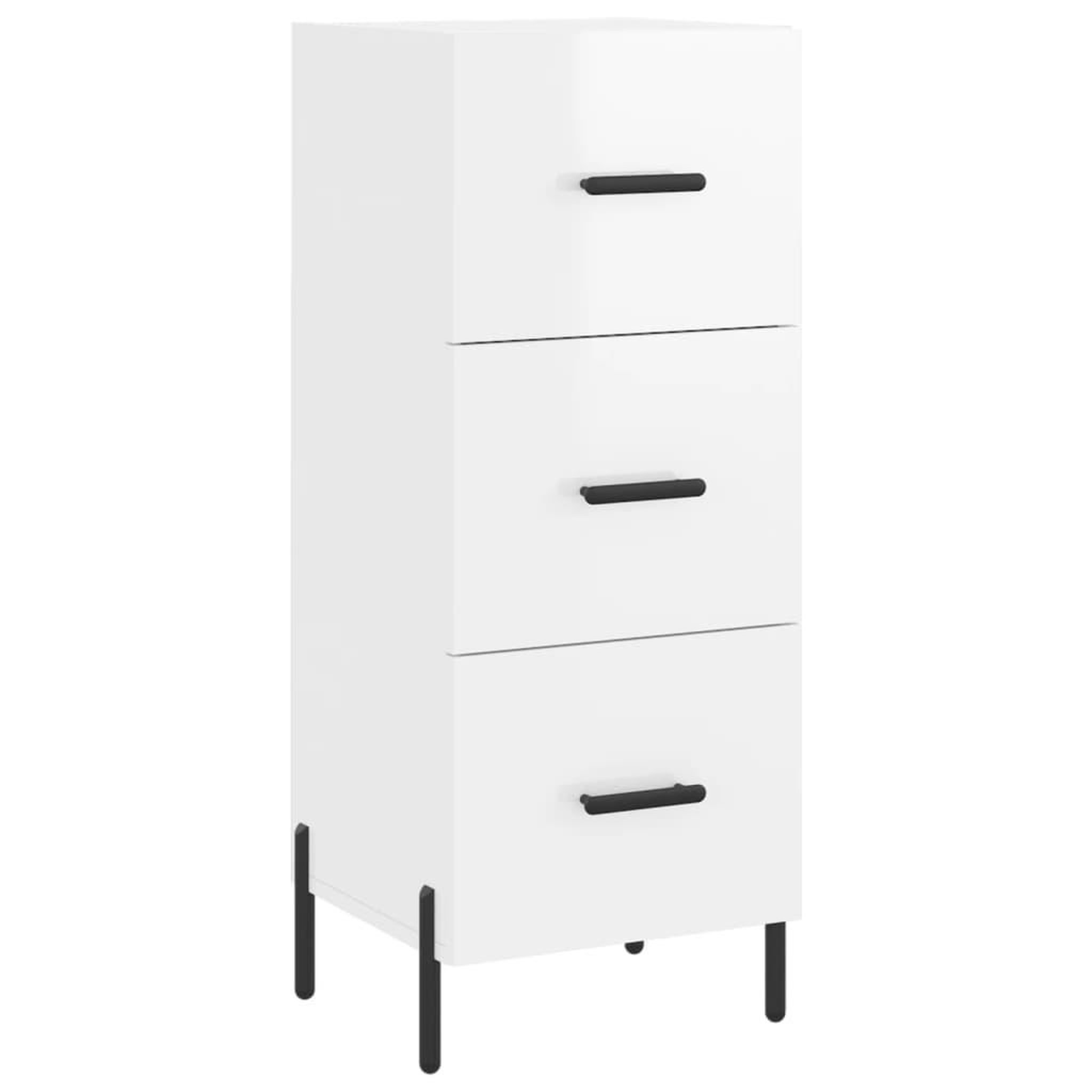 Voir la diapositive 2 : VIDAXL Buffet Blanc brillant 34,5x34x90 cm Bois d'ingenierie