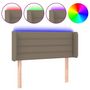 Voir la diapositive 2 : VIDAXL Tete de lit a LED Taupe 93x16x78/88 cm Tissu