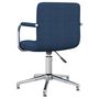 Voir la diapositive 5 : VIDAXL Chaise pivotante de bureau Bleu Tissu