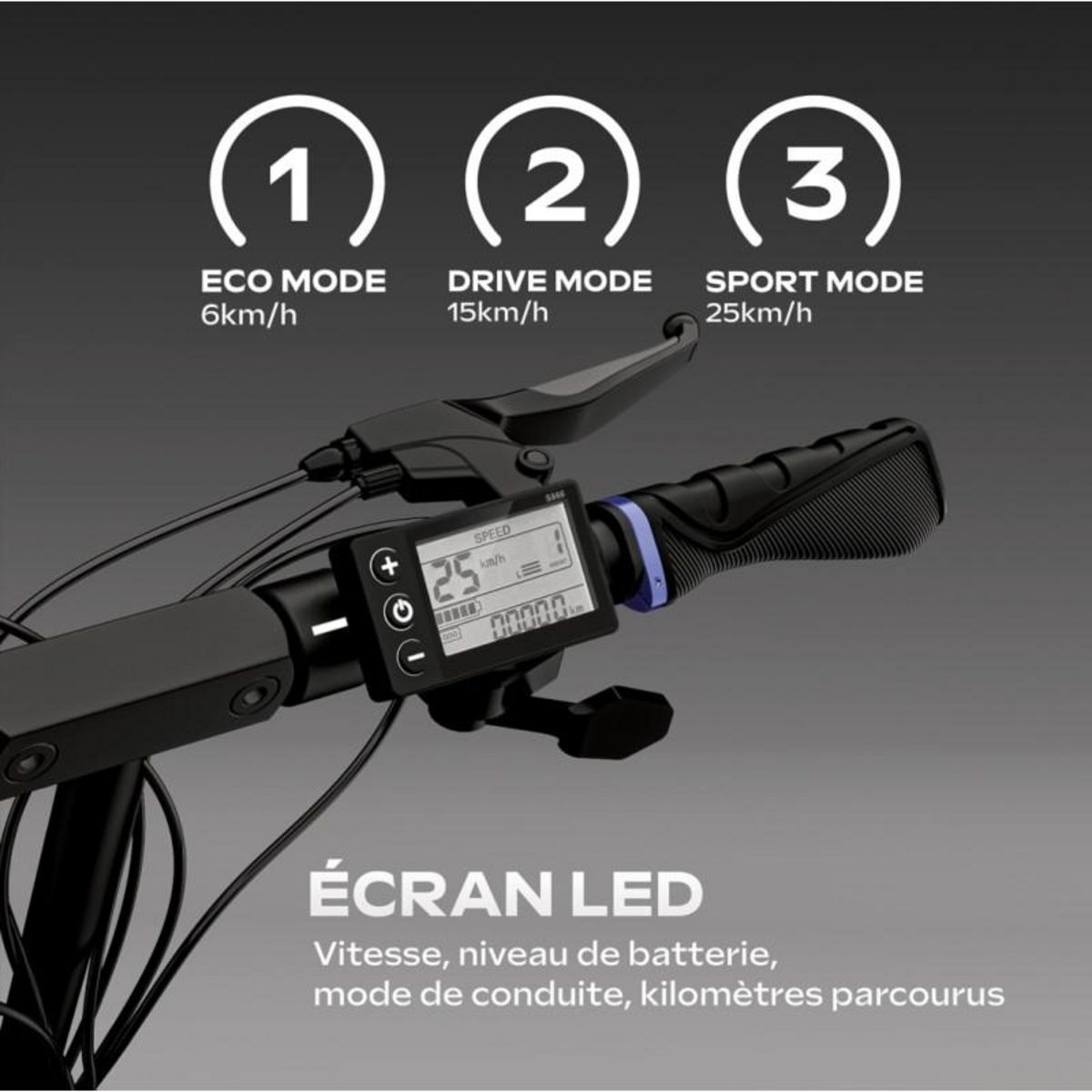 URBANGLIDE UrbanGlide eCross One Bleu – Trottinette électrique avec 50 km d'autonomie et moteur puissant