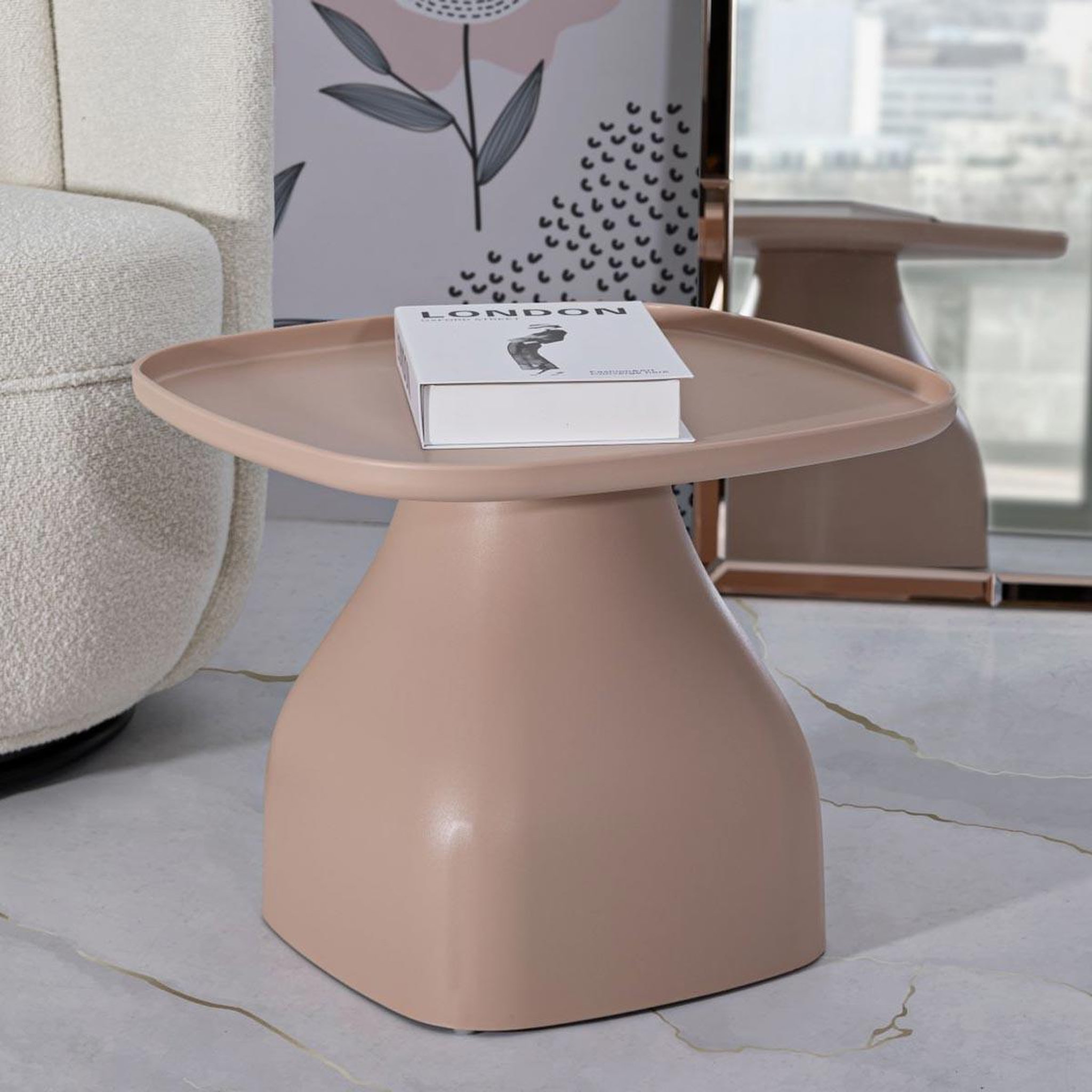 Voir la diapositive 5 : Paris Prix Table d'appoint carrée  gea  38cm rose