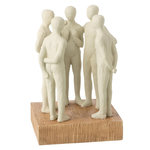 Paris Prix Statuette Groupe de Personnes  Debout  27cm Naturel