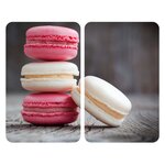 Wenko 2 Couvre-plaques universel Macarons - 30 x 52 cm - Gris