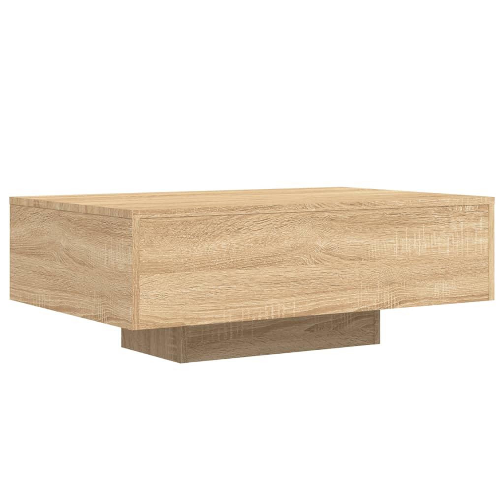 Voir la diapositive 3 : VIDAXL Table basse avec lumieres LED chene sonoma 85x55x31 cm