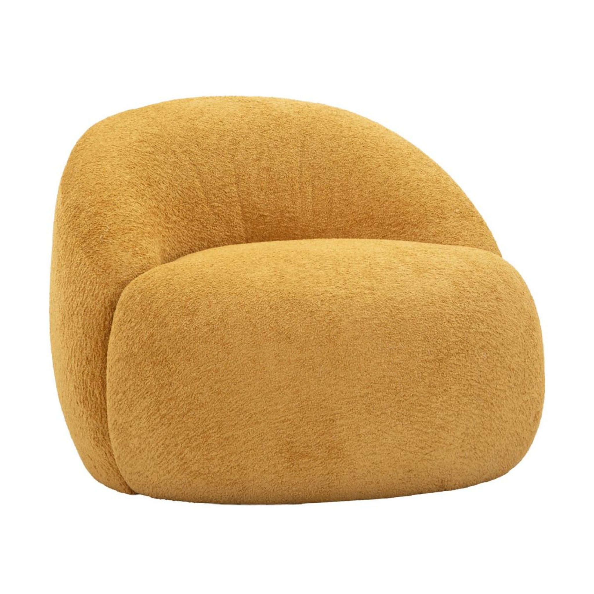 Paris Prix Fauteuil tissu bouclette  ginevra  81cm jaune