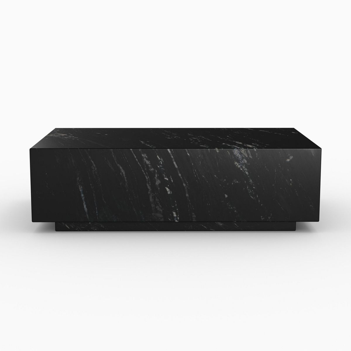 Rendez vous déco Table basse rectangulaire en marbre blanc - Izaé