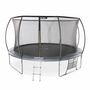 Voir la diapositive 1 : SWEEEK Trampoline rond Ø 430cm gris avec filet de protection intérieur - Venus Inner XXL –  échelle. bâche. filet pour chaussures et kit d'ancrage 4.30m 430 cm