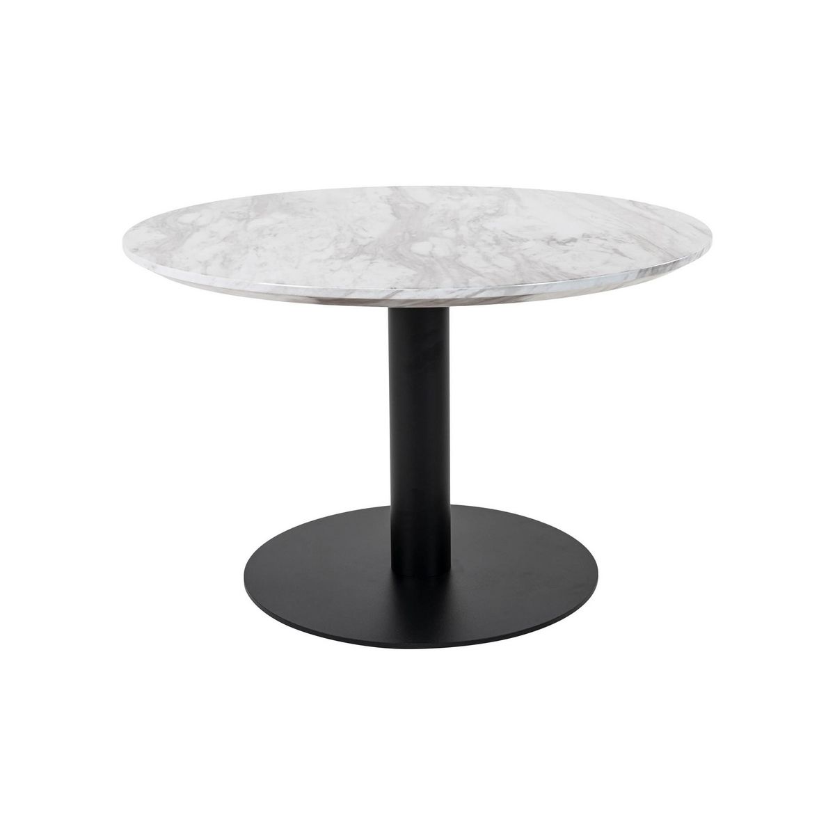 LISA DESIGN Valverde - table basse ronde - effet marbre - noir - 70 cm