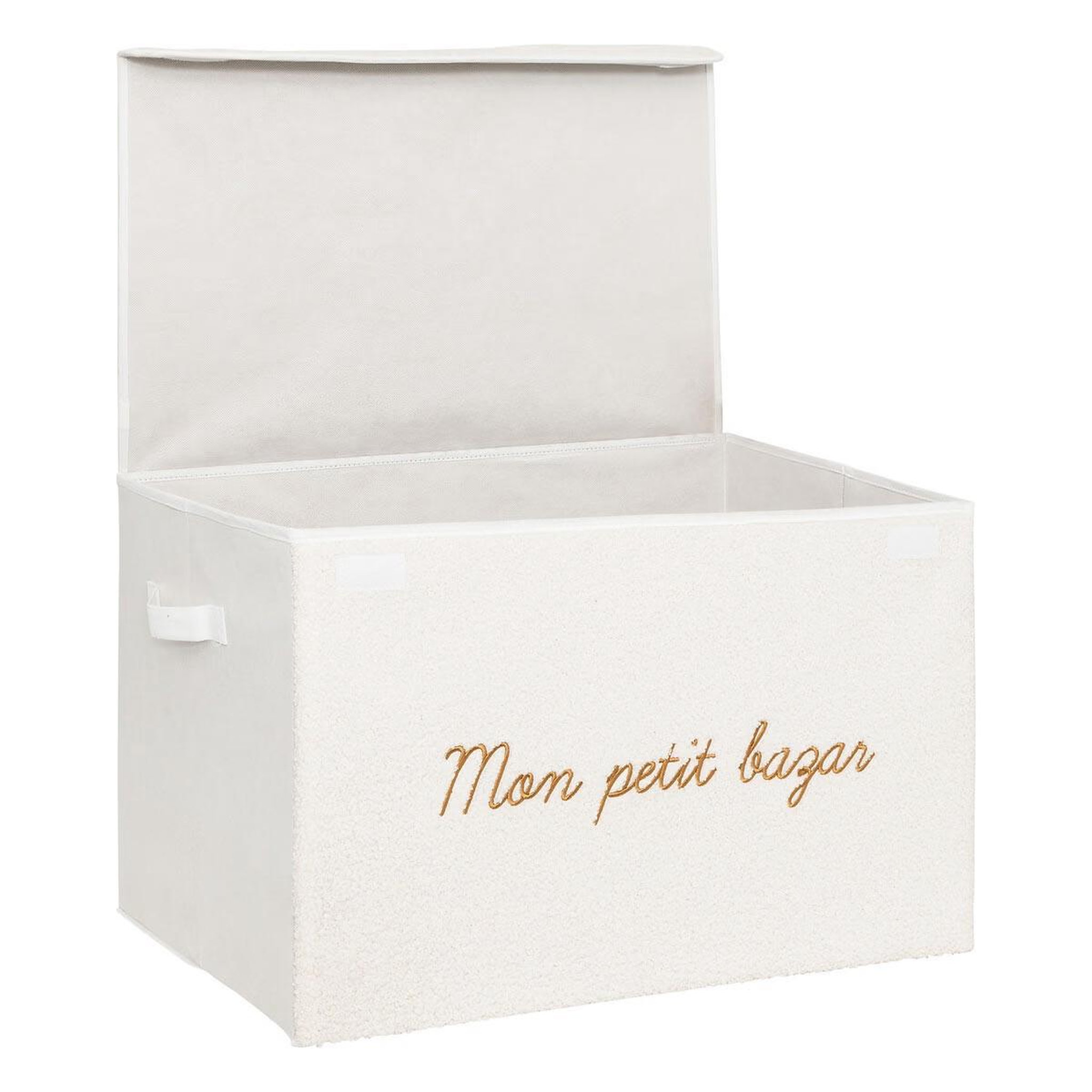 Voir la diapositive 2 : Atmosphera Kids Coffre de rangement enfant  bouclette  57cm blanc