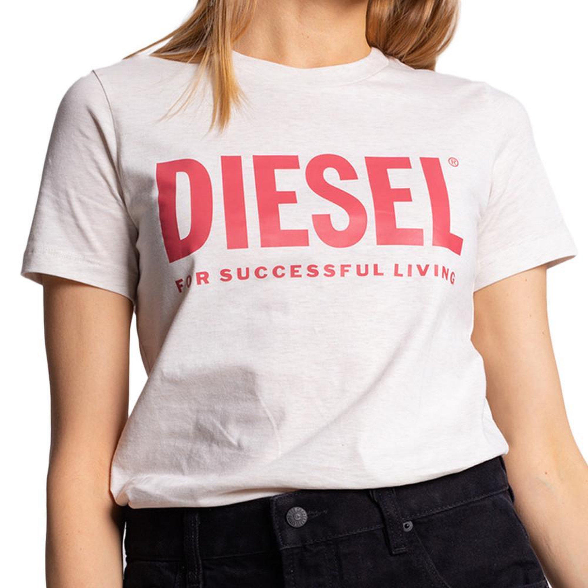 DIESEL T-shirt Blanc Femme Diesel Sily. Coloris disponibles : Blanc