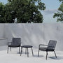 Voir la diapositive 3 : Paris Prix Salon de Jardin 3 Pièces  Mykonos  68cm Noir