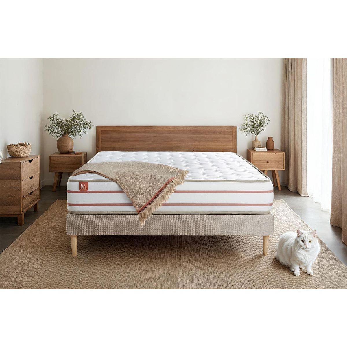 MARMOTTES&CO Matelas LE DOUX 90x200cm Mémoire de forme 3 zones de confort - Ep. 24cm