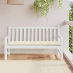 VIDAXL Coussin de banc de jardin creme 150x50x3 cm tissu oxford