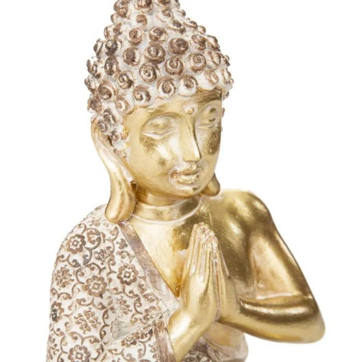 ATMOSPHERA Statuette Bouddha Assis  Pierre  19cm Or
