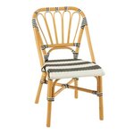 Paris Prix Chaise en Rotin  Danial  85cm Noir