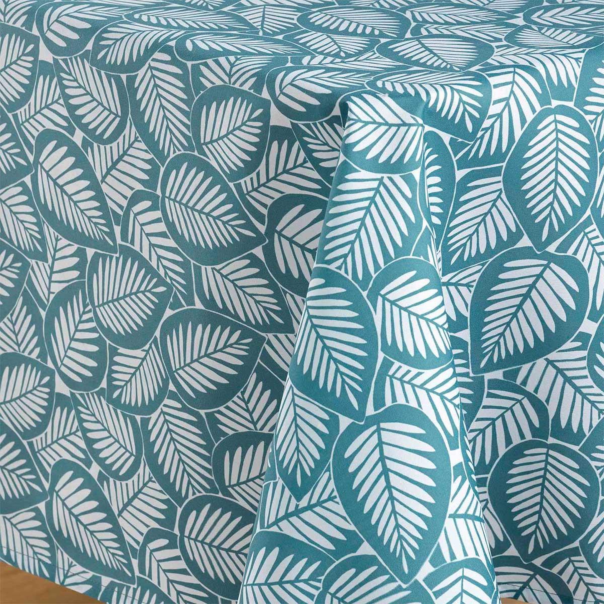 Voir la diapositive 3 : Douceur d'Intérieur Nappe en microfibre  divany  140x240cm bleu pétrole