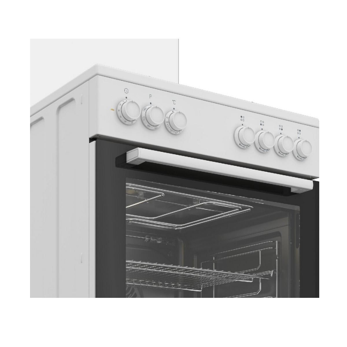 Beko Cuisinière gaz 72l 4 feux blanc - FBE62011WC