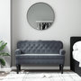 Voir la diapositive 3 : VIDAXL Banc avec dossier gris fonce 119,5x64,5x75 cm velours