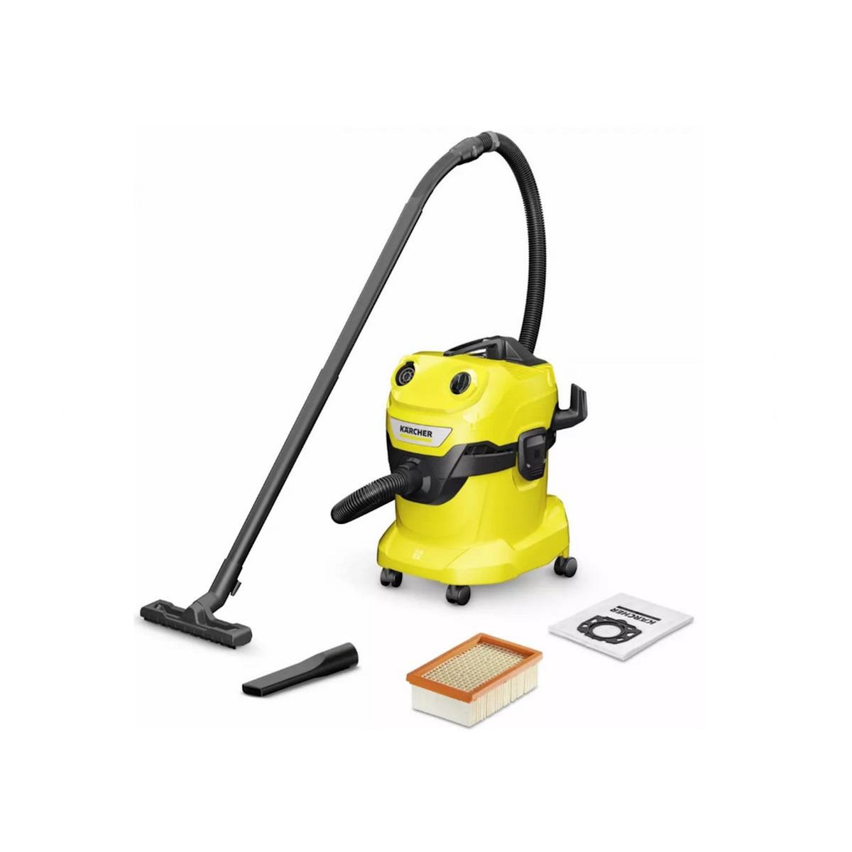 KARCHER Aspirateur cuve eau et poussière 20l 1000w jaune - WD4V-20/5/22