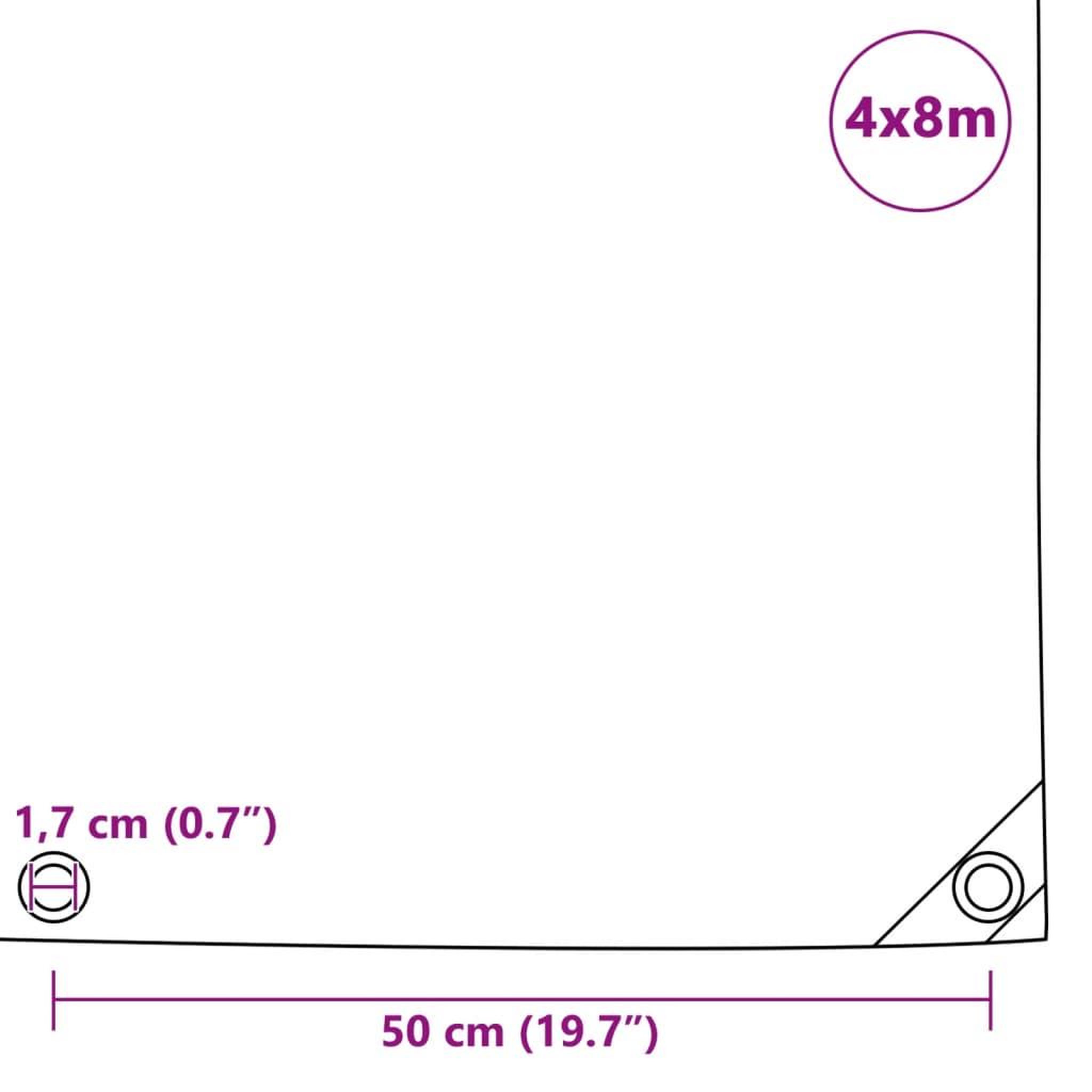 Voir la diapositive 6 : VIDAXL Bache 650 g / m² 4 x 8 m Vert