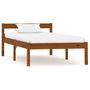 Voir la diapositive 1 : VIDAXL Cadre de lit sans matelas Marron miel Bois pin massif 90x200 cm